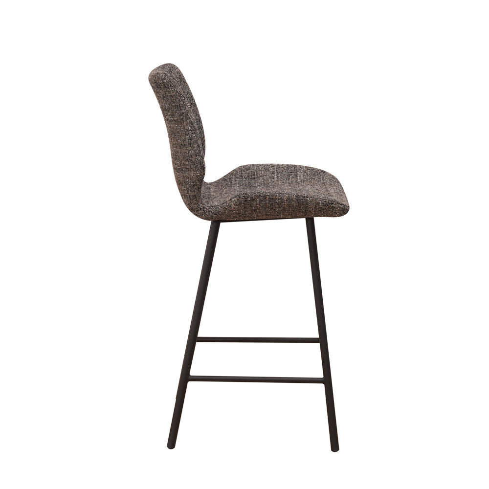 Bar Stool Barron FavoFurn Anthracite LxBxH 82x54x52 Chenille Nnb