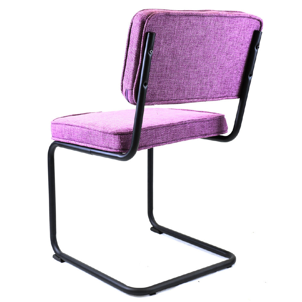 Dining Chair Rib FavoFurn Purple LxBxH 56x55x52 Fabric Nnb