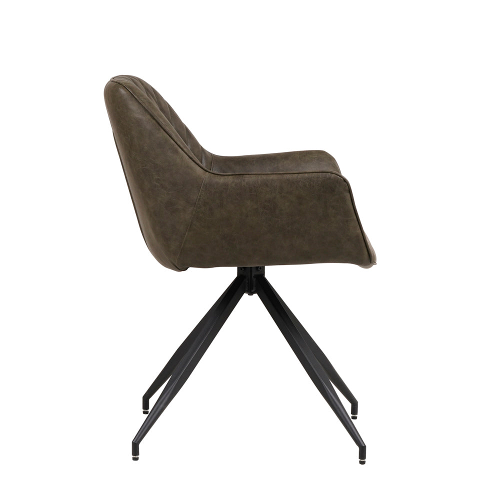 Dining Chair Gabi FavoFurn Green LxBxH 73x65x50 Artificial leather Nnb