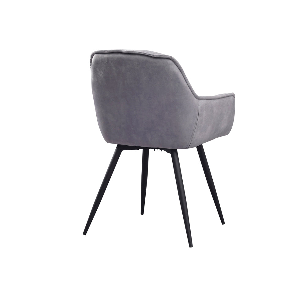 Dining Chair Alan FavoFurn Grey LxBxH 71x68x49 Fabric Nnb