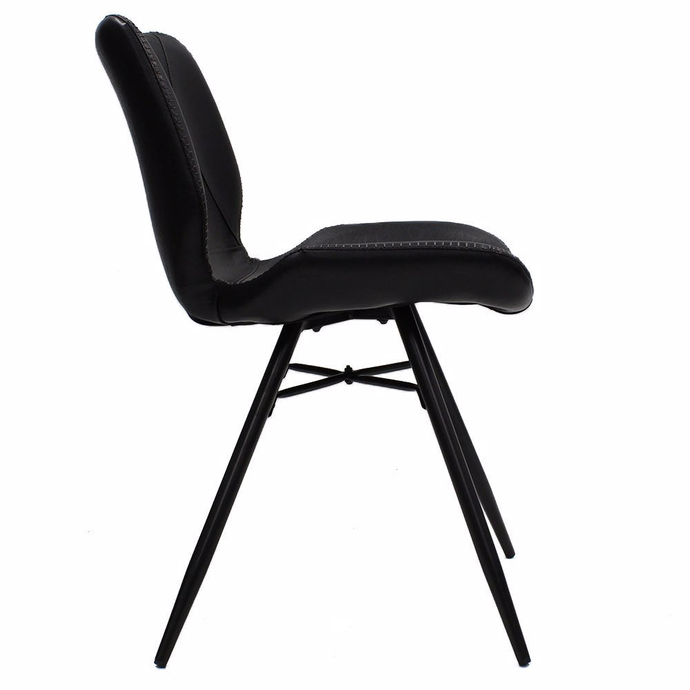 Dining Chair Barron FavoFurn Black LxBxH 72x68x50 Artificial leather Nnb