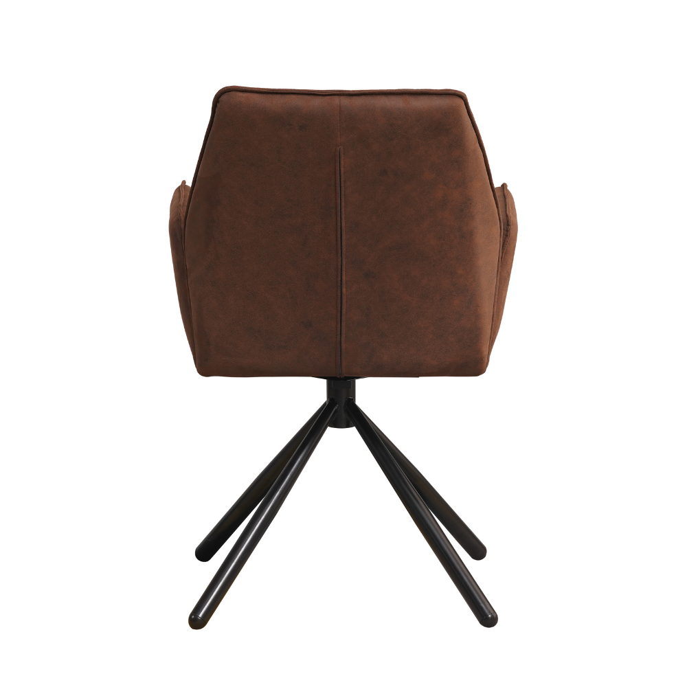 Dining Chair Donny FavoFurn Brown LxBxH 71x64x56 Fabric Nnb