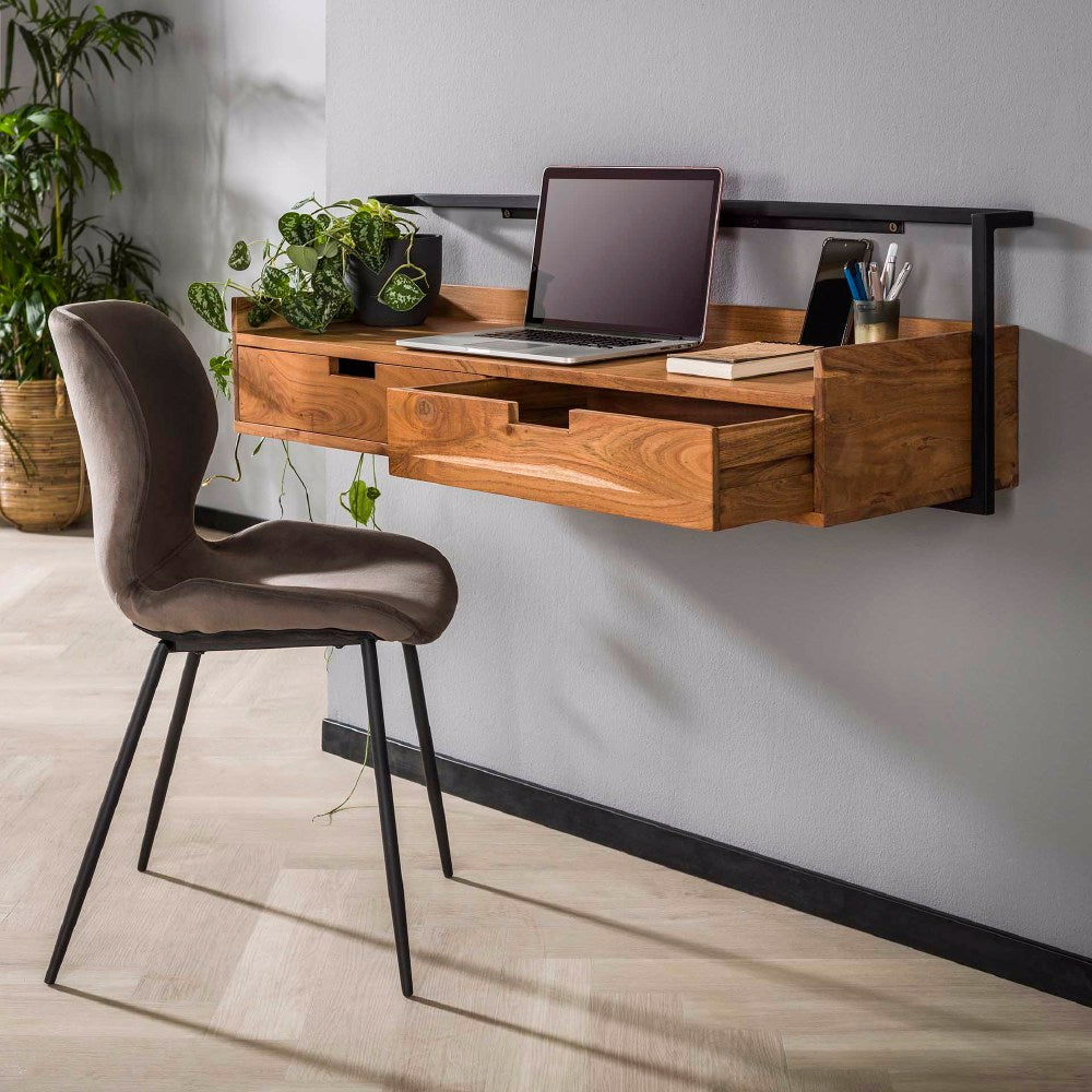 Desk Ivan HomeHaven Brown LxBxH 124x45x24 Acacia wood Nnb