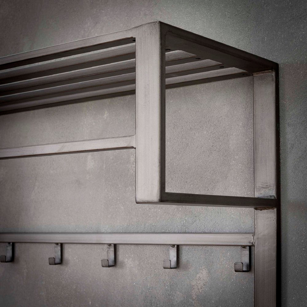 Coat Rack Kolby HomeHaven Grey LxBxH 90x83x37 Metal Nnb