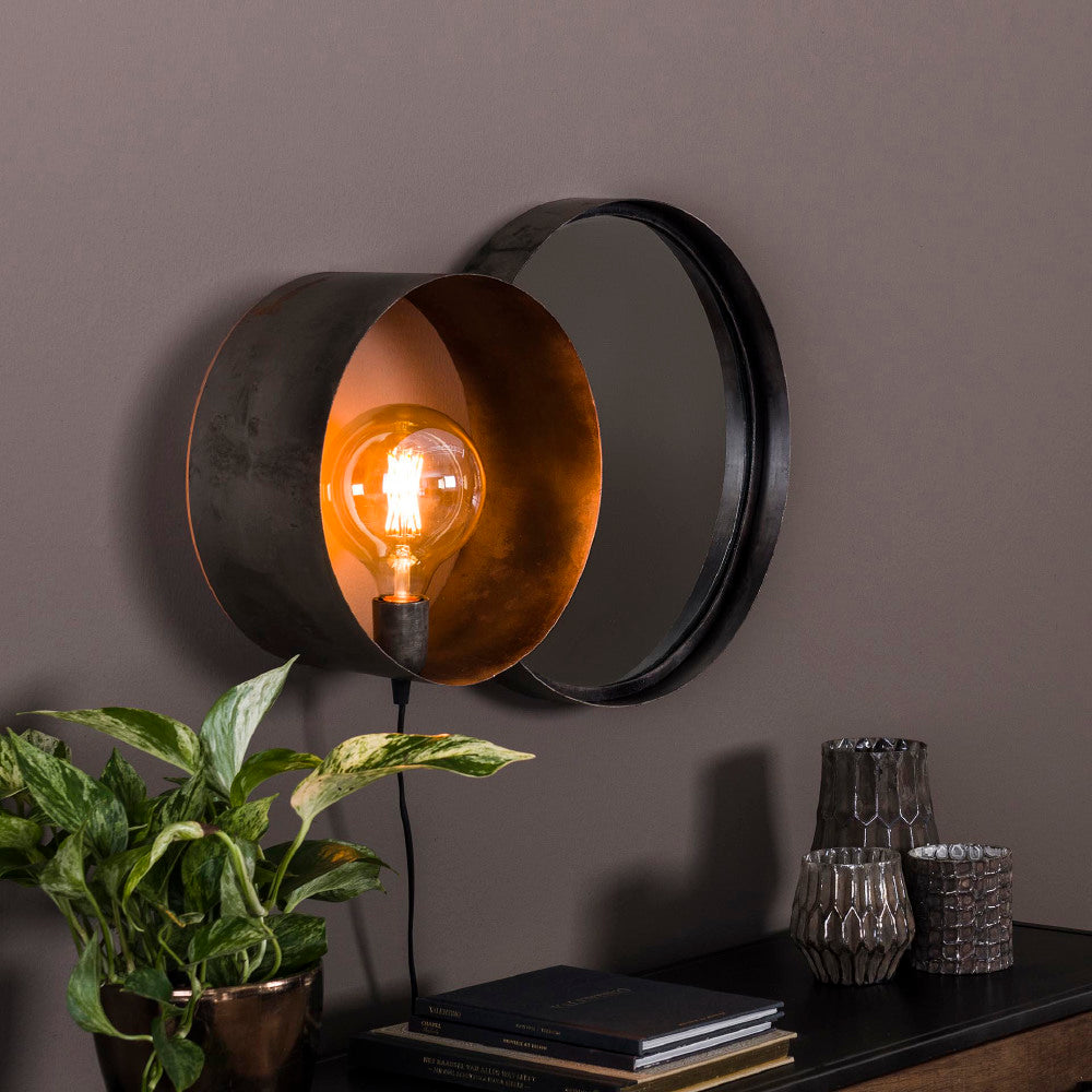 Mirror Uriah HomeHaven Anthracite LxBxH 46x37x20 Metal Nnb