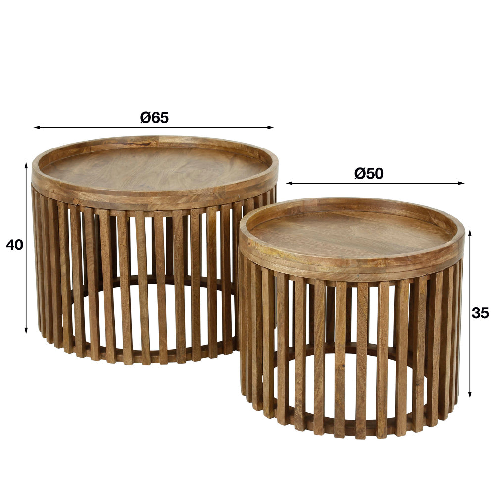 Coffee Table Barton HomeHaven Brown LxBxH 70x70x45 Mango wood Nnb