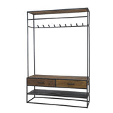 Coat Rack Alvin HomeHaven Brown LxBxH 126x86x40 Wood Nnb