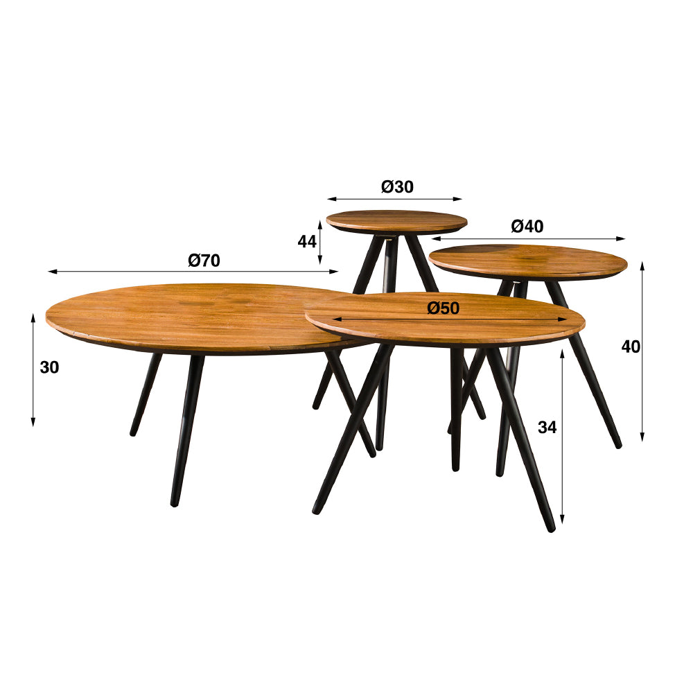Coffee Table Larkin HomeHaven Brown Teak Nnb