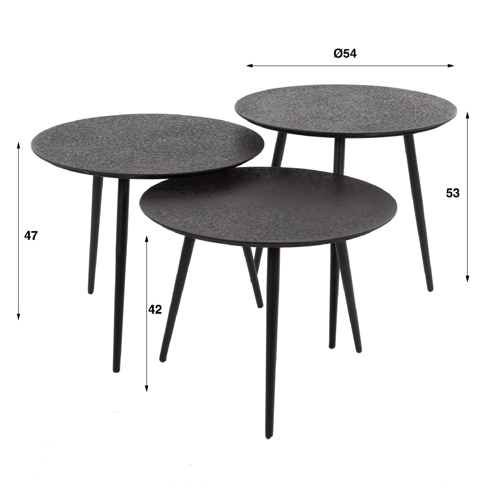 Coffee Table Kingston HomeHaven Black LxBxH 60x60x15 Metal Nnb
