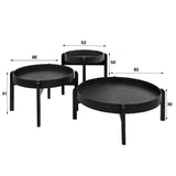 Coffee Table Kingston HomeHaven Black LxBxH 94x80x29 Nnb