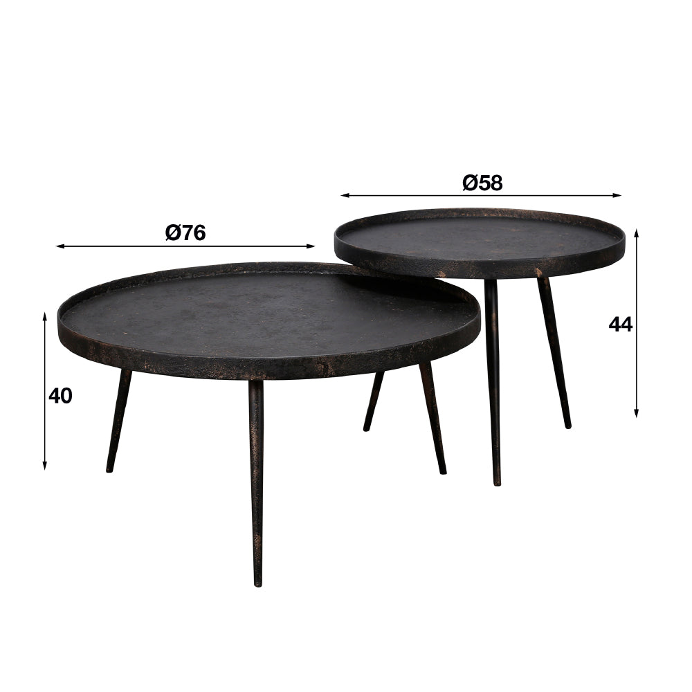 Coffee Table Kingston HomeHaven Grey LxBxH 80x80x13 Metal Nnb