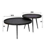 Coffee Table Kingston HomeHaven Grey LxBxH 80x80x13 Metal Nnb