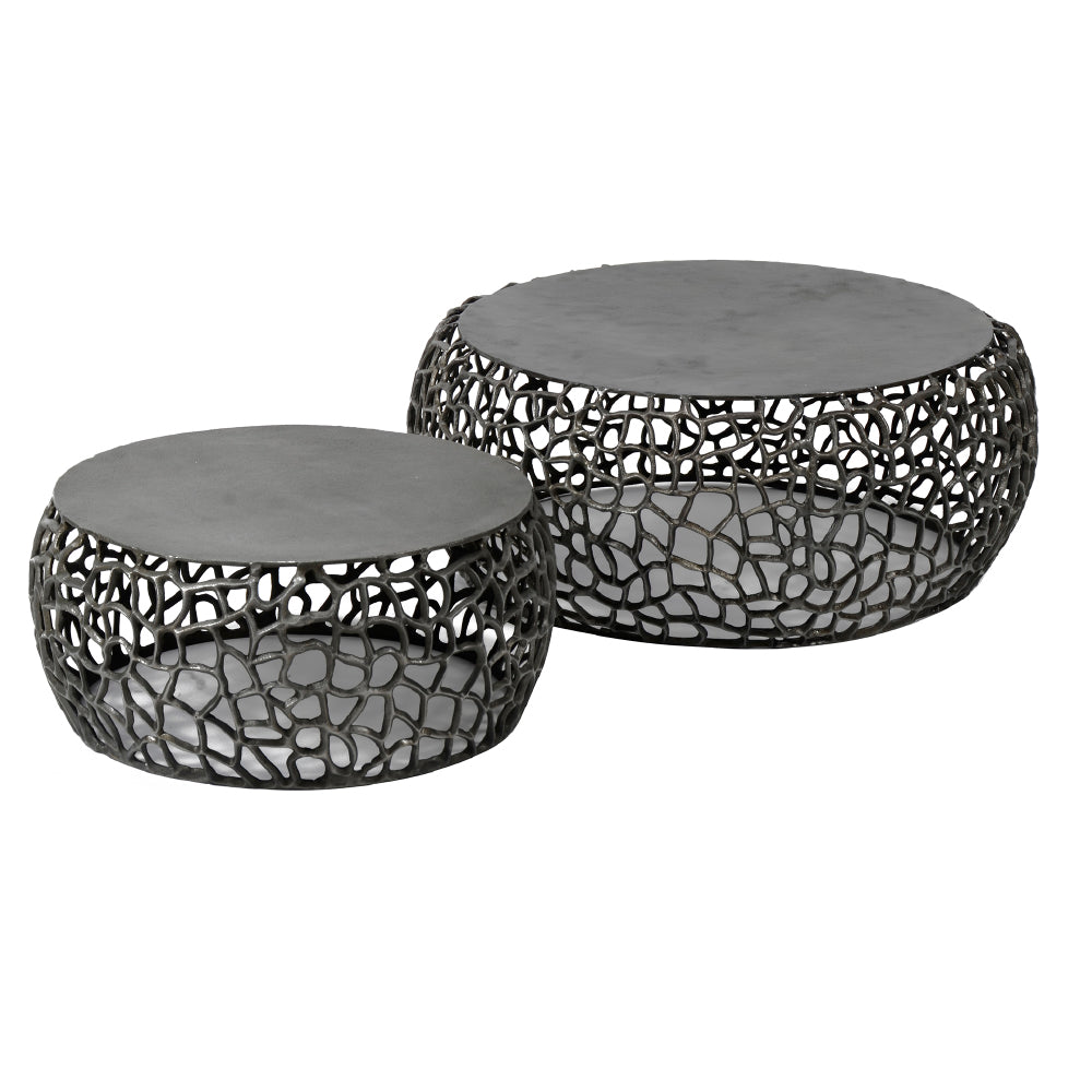 Coffee Table Jairo HomeHaven Black LxBxH 80x78x39 Aluminium Nnb