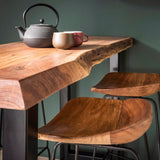 Bar Stool Nave HomeHaven Brown LxBxH 102x46x45 Acacia wood Nnb