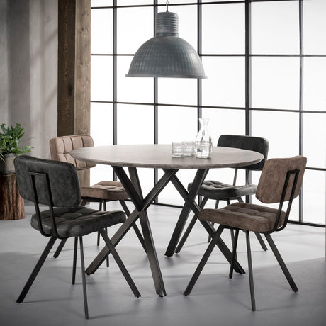 Dining Chair Sullivan HomeHaven Black LxBxH 84x63x58 Artificial leather Nnb