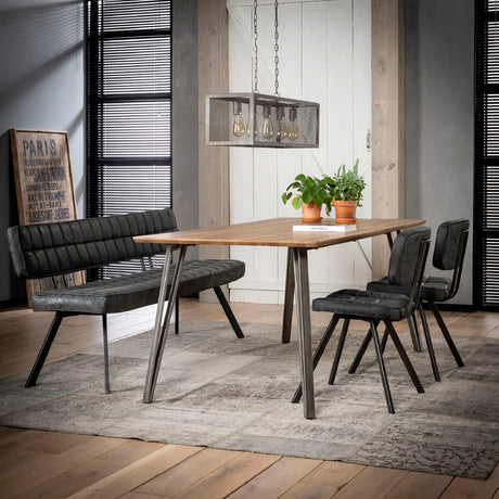 Dining Chair Sullivan HomeHaven Black LxBxH 84x63x58 Artificial leather Nnb