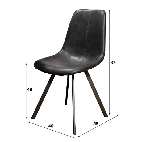 Dining Chair Jagger HomeHaven Black LxBxH 65x60x50 Artificial leather Nnb