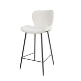 Bar Stool Ingo HomeHaven White LxBxH 75x59x49 Boucle Nnb