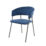 Dining Chair Augustine HomeHaven Blue LxBxH 75x68x61 Fabric Nnb