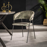 Dining Chair Augustine HomeHaven Green LxBxH 75x66x61 Fabric Nnb