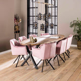 Dining Chair Baxter HomeHaven Pink LxBxH 69x64x61 Fabric Nnb