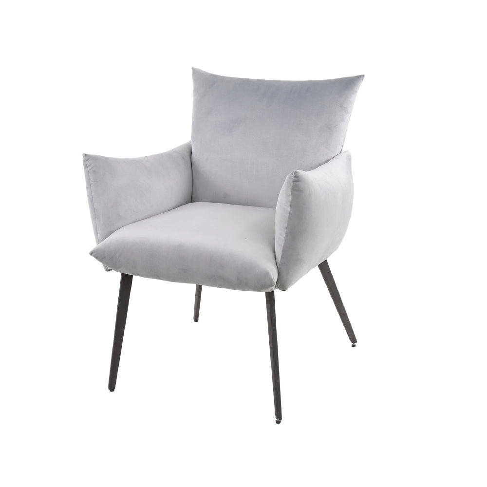 Dining Chair Hartford HomeHaven Silver Fabric Nnb