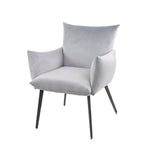 Dining Chair Hartford HomeHaven Silver Fabric Nnb
