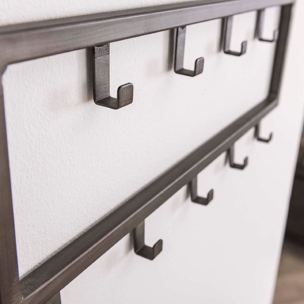 Coat Rack Kolby HomeHaven Grey LxBxH 54x22x4 Metal Nnb