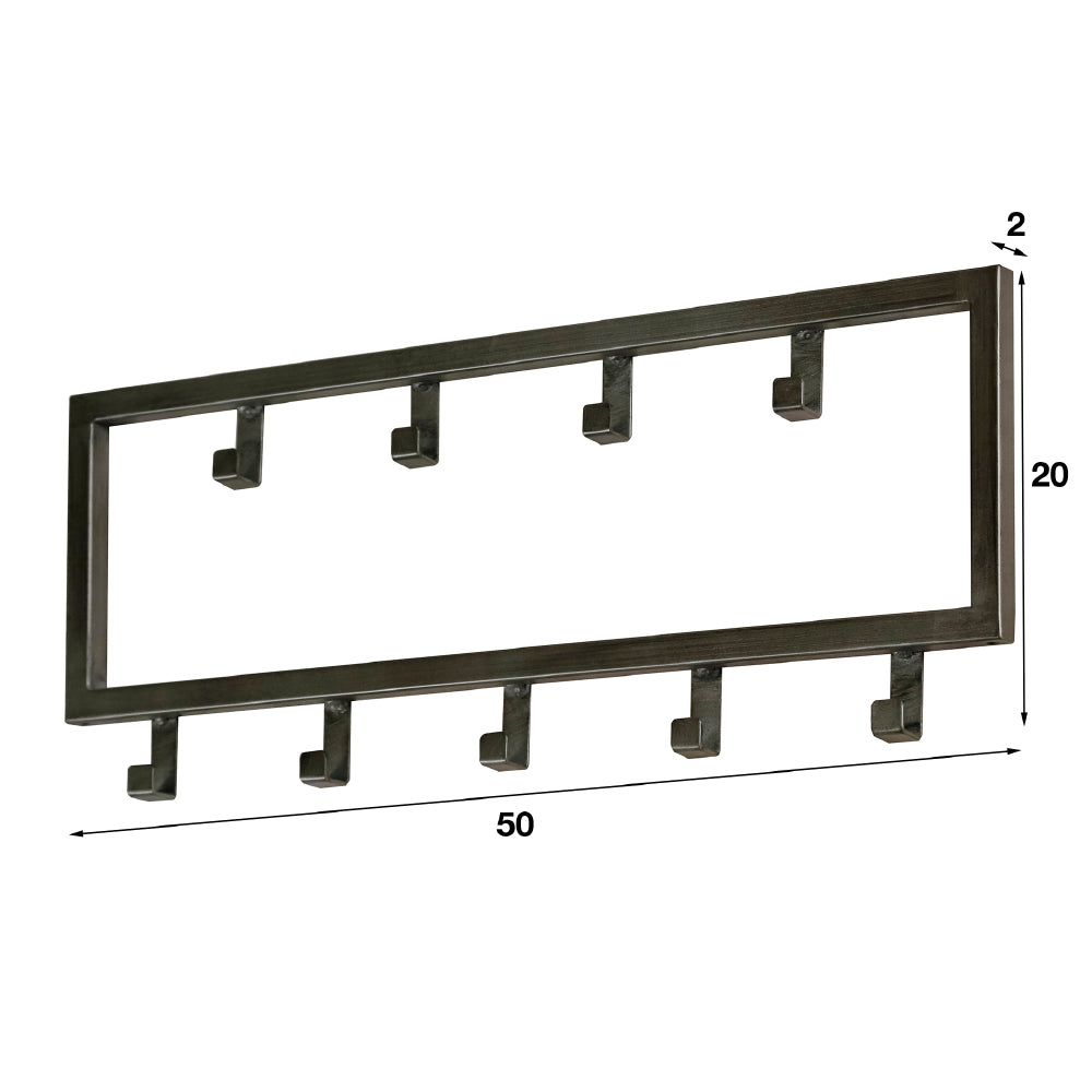 Coat Rack Kolby HomeHaven Grey LxBxH 54x22x4 Metal Nnb