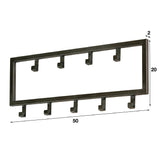 Coat Rack Kolby HomeHaven Grey LxBxH 54x22x4 Metal Nnb